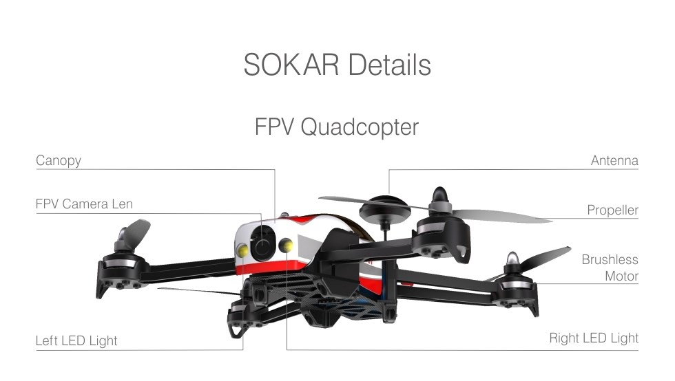 SkyRC Sokar FPV 280 Race Drone :: Komplett - elefun.dk - hobby