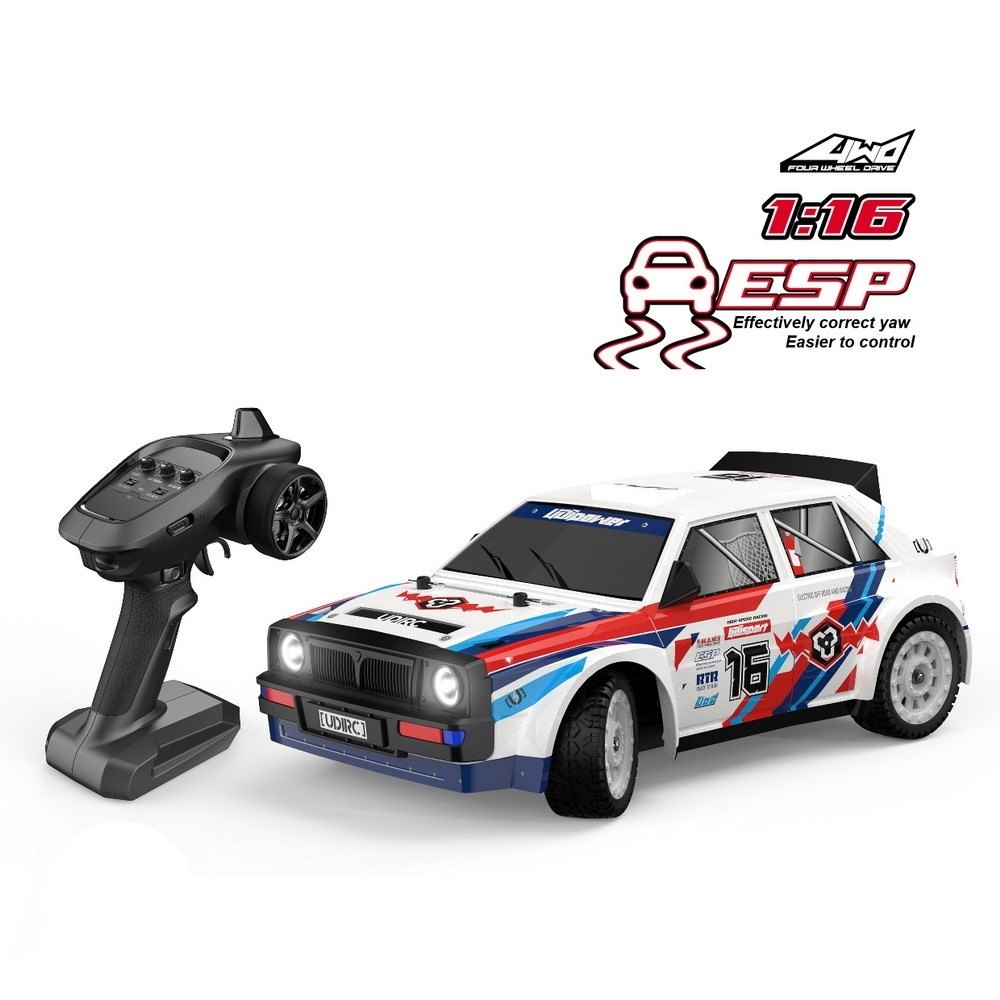 UDI Rally Speed / Drift - Gyro 4WD 1:16 Børsteløs