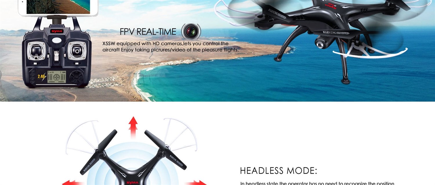 Syma X5SW drone - Med HD kamera & WIFI-link