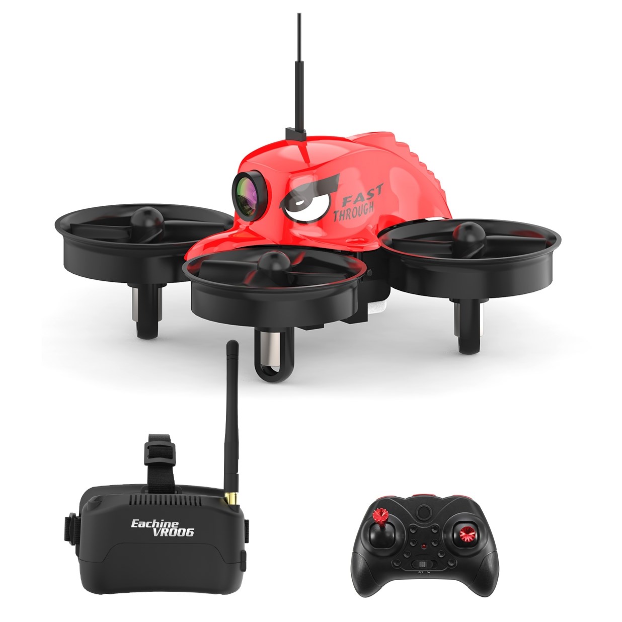 Eachine E013 Micro FPV Race Quad RTF med Briller
