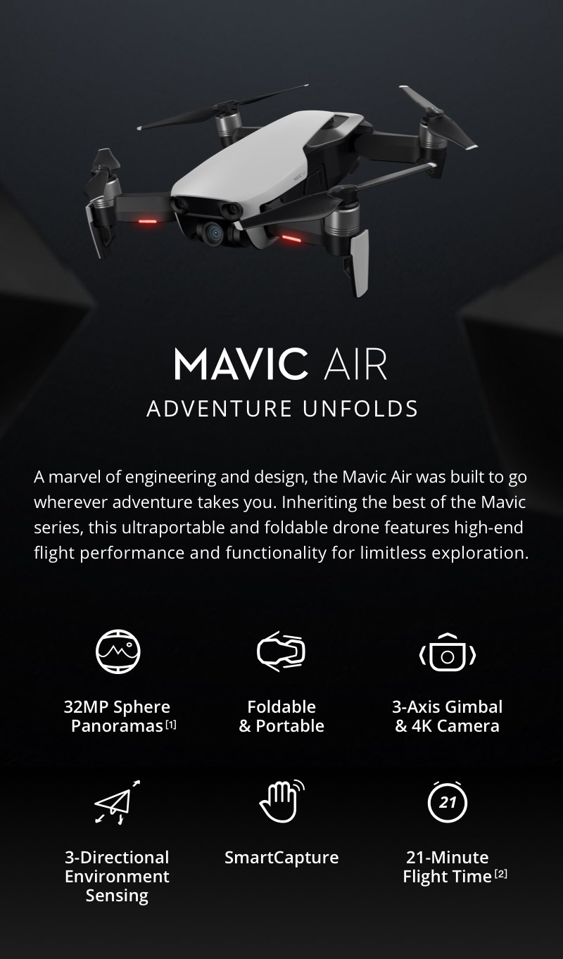 DJI Mavic Air - Fly More Combo - Onyx Black