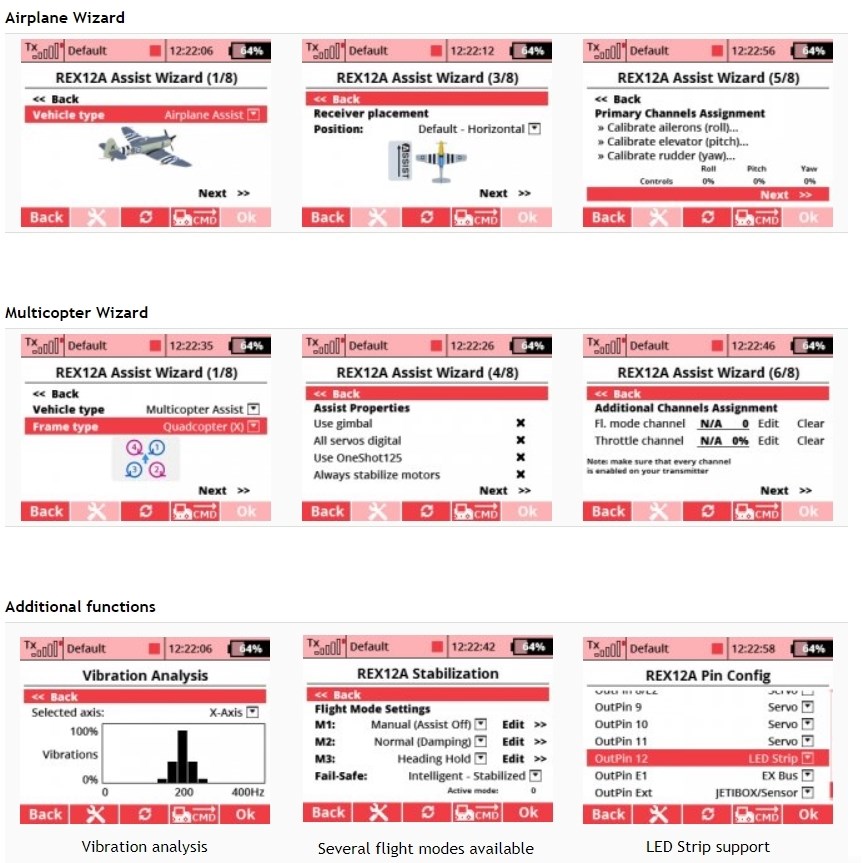 Jeti Duplex 2.4 GHz REX 12 Assist modtager 12ch