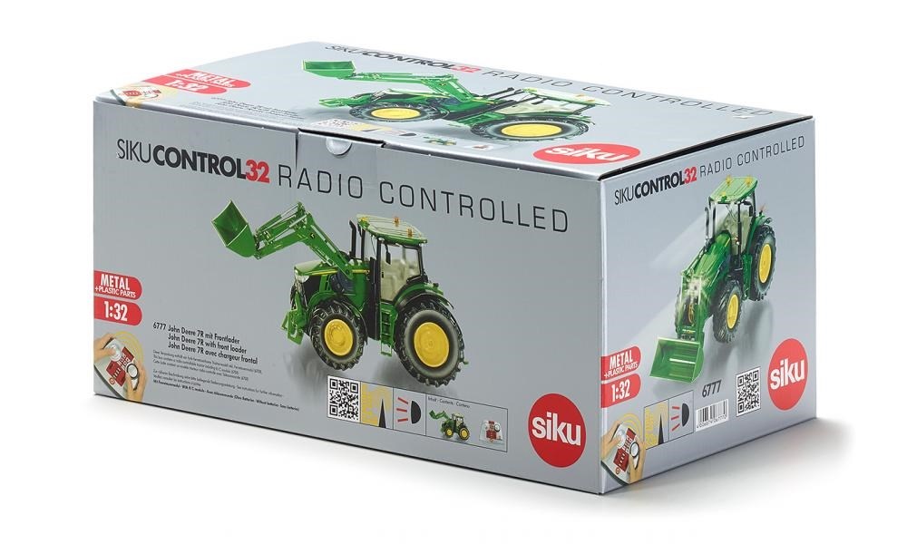 SIKU John Deere 7R m. Frontlaster - 1:32