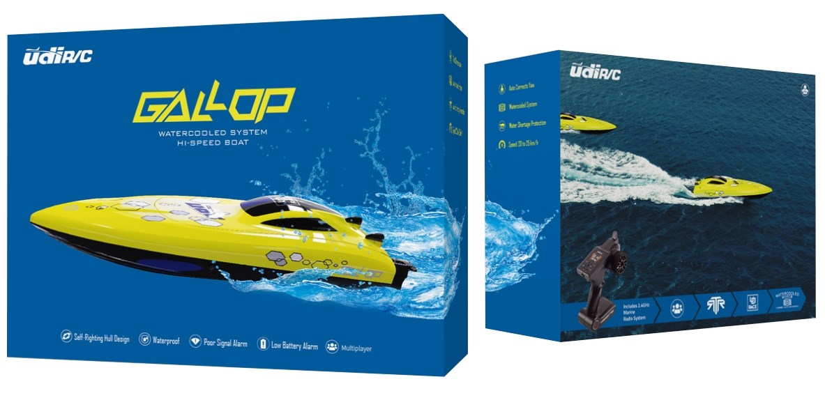 UDI Gallop RC Boat - Gul 2.4 GHz