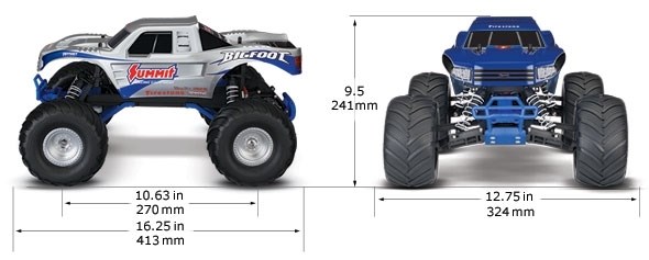 Traxxas BigFoot MT Blue 1/10 2WD: Komplet