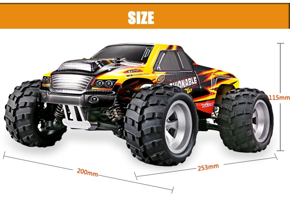 WLToys Storm CC A979-A 1/18 4WD gul - komplet