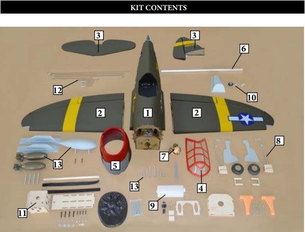 Seagull P47D Little Bunny 1.4 m - EP / GP ARF