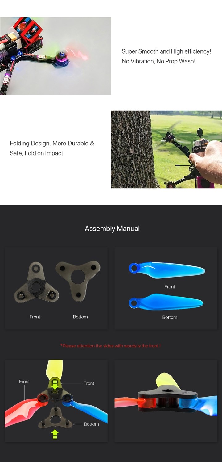 Dalprop Fold F5 Propell 4stk All Crystal Grey