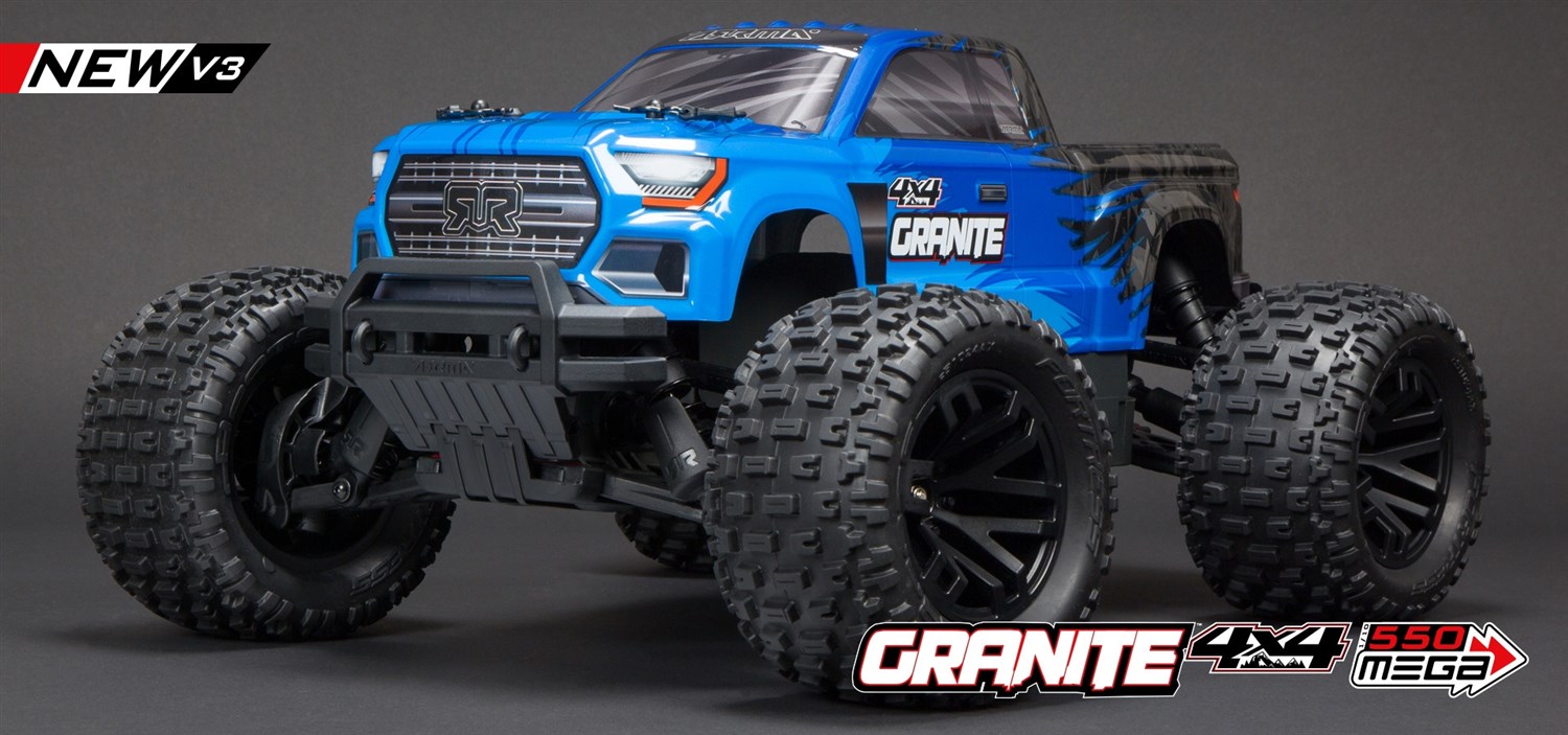 ARRMA Granite Mega 4WD Blue V3 -  Komplet