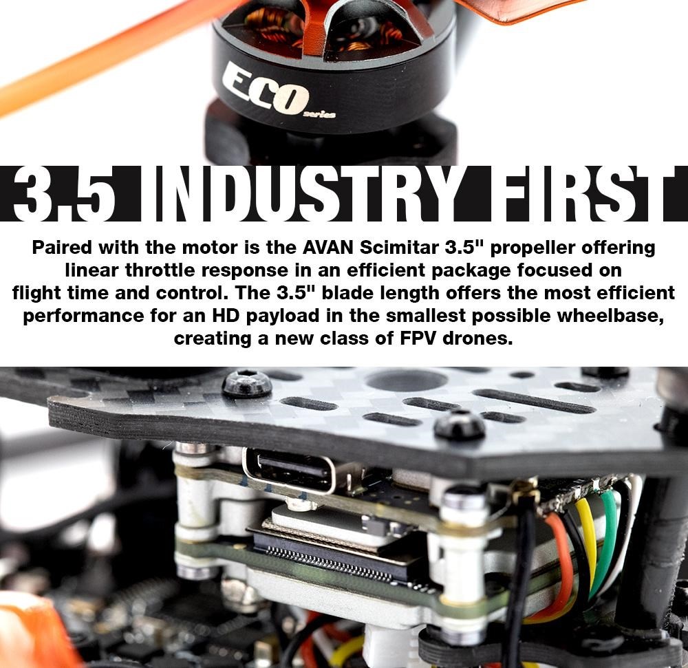 EMAX Babyhawk II HD 3.5 tommer 4S Micro DJI PNP