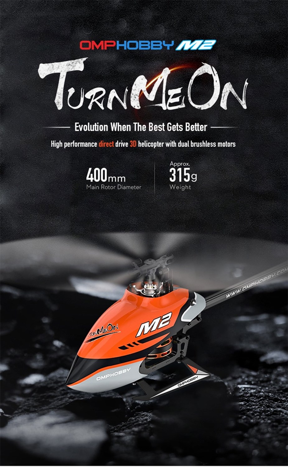 OMP Hobby M2 V2 Helikopter - Orange