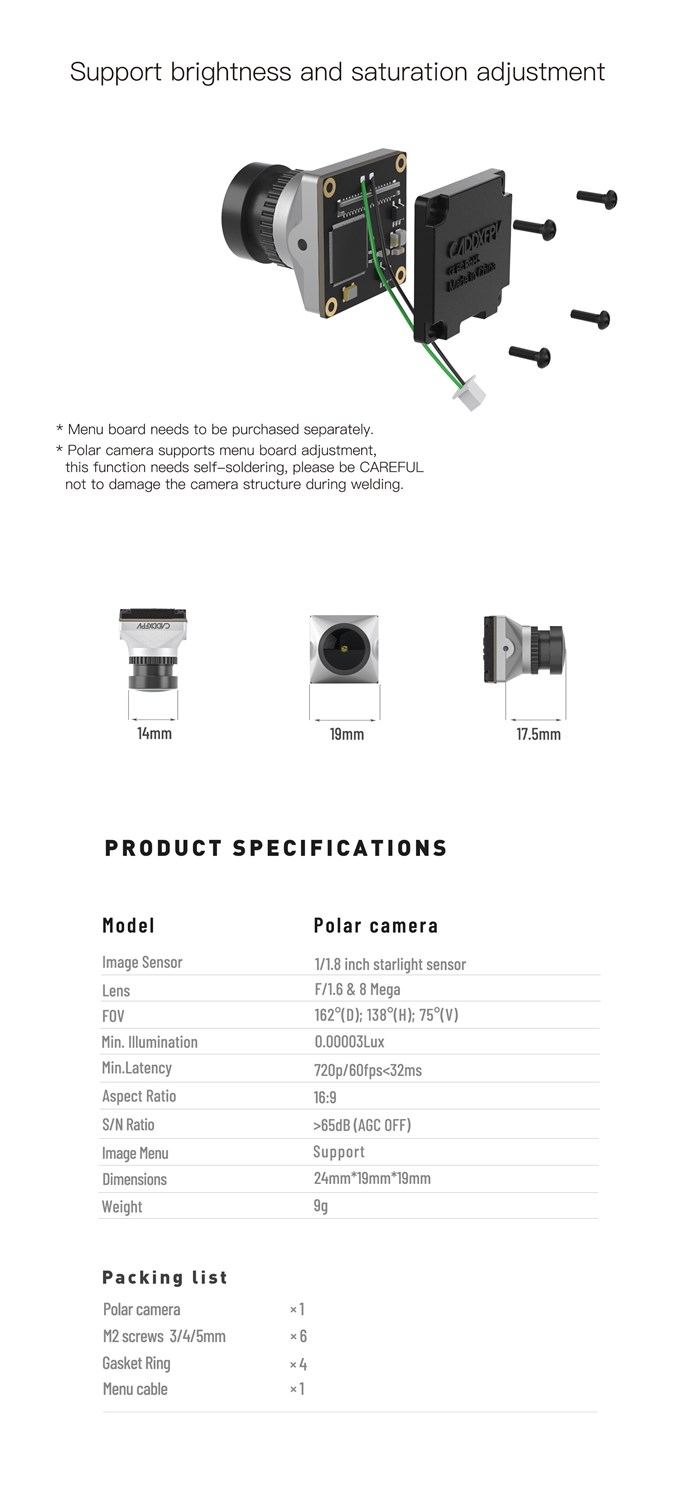 CaddX DJI FPV Polar Starlight m / kabel - S�lv