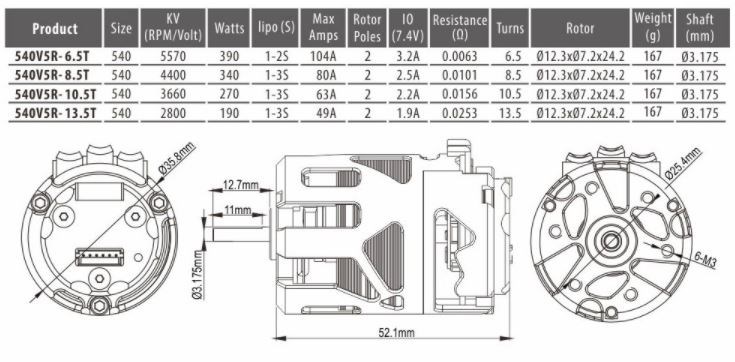 Surpass Hobby Rocket 540 6.5T V5R Drift