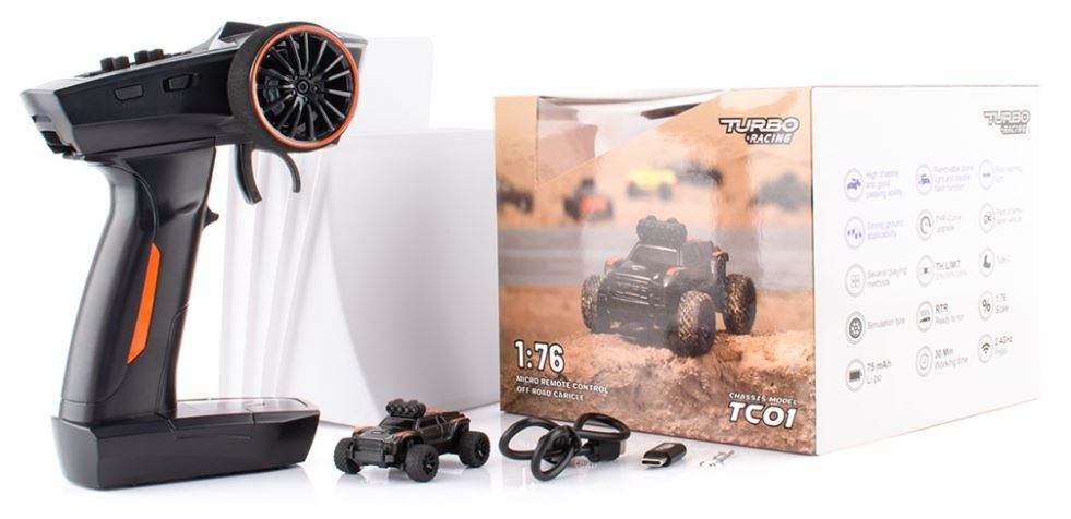 Turbo Racing Baby Monster Truck 1/76 Sort - RTR