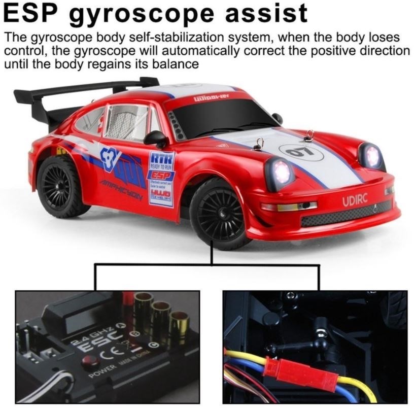 UDI Race Speed/Drift - Gyro 4WD 1:16 Brstels