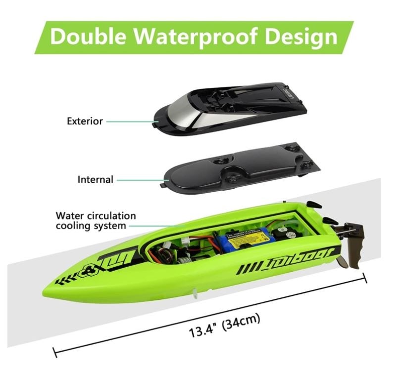 UDI Shark RC Boat - Gr�n 2.4GHz