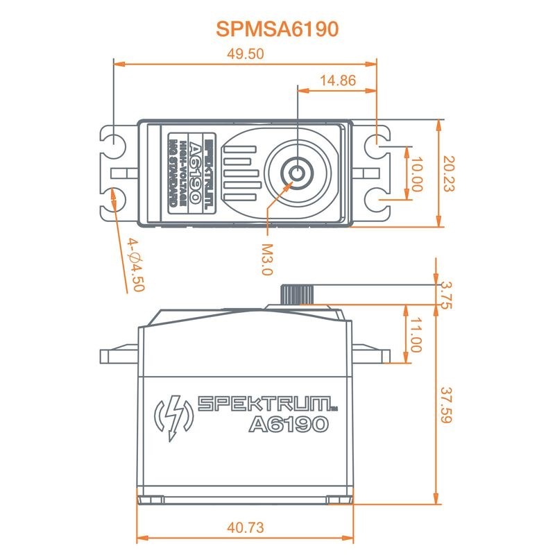 Spektrum A6190 Standard Metal Gear HV Servo