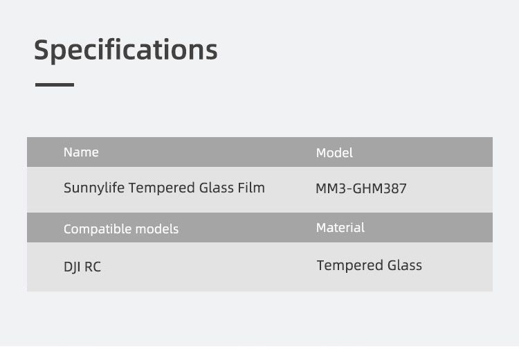 Screen protective film for DJI RC og RC 2