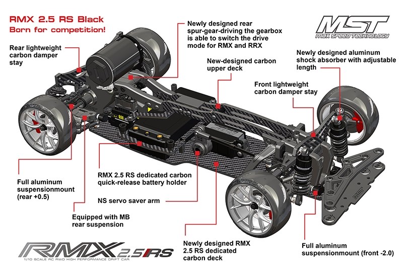 MST RMX 2.5 RS 1/10 RWD EP Drift Kit
