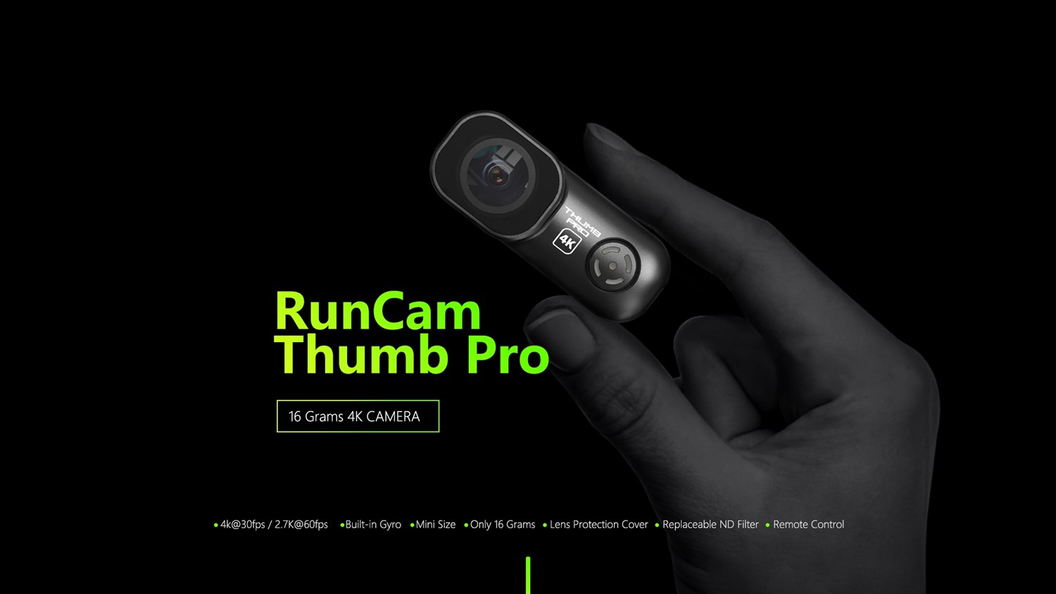 RunCam Thumb Pro bl�k ND-filter s�t
