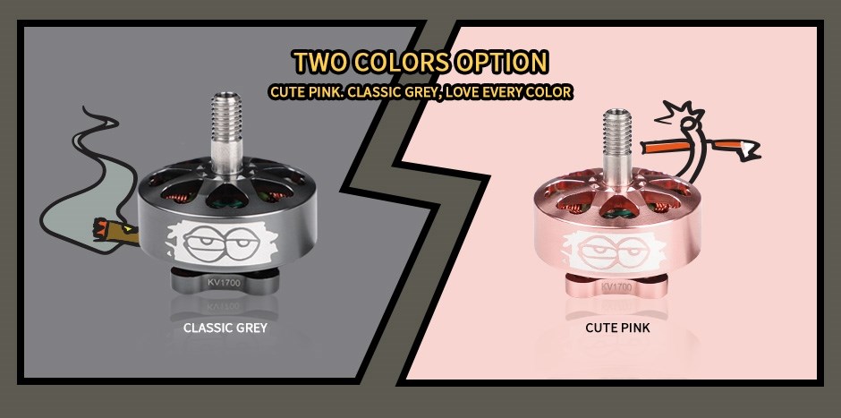 T-Motor 2306.3 1700KV Slattfpv Motor Grey