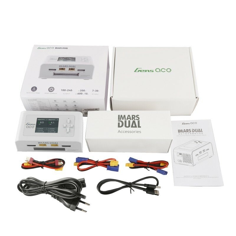 Gens Ace Imars Dual Charger 15A 2-6S Hvid