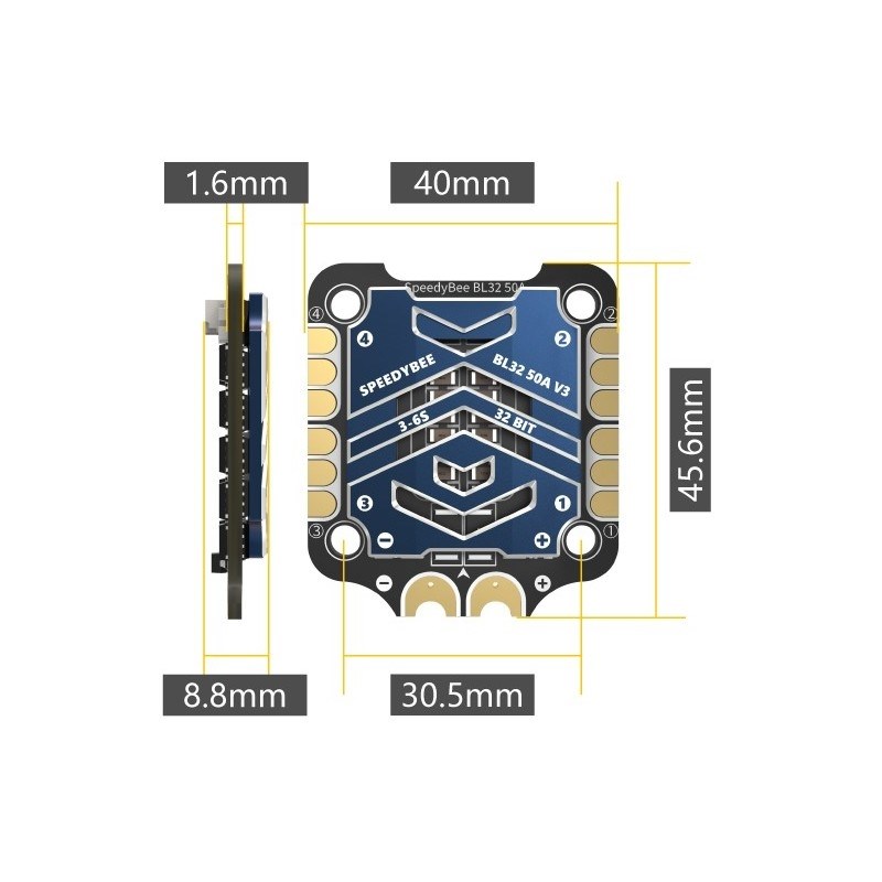 SpeedyBee ESC SpeedyBee BL32 50A 4-i-1 3-6s