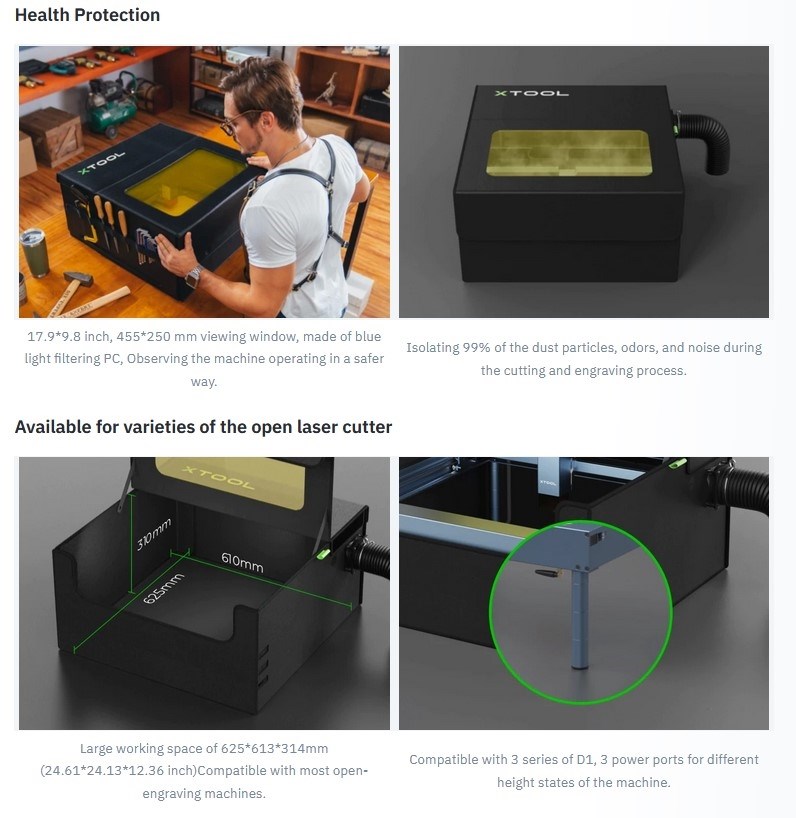 xTool D1 Indkapsling