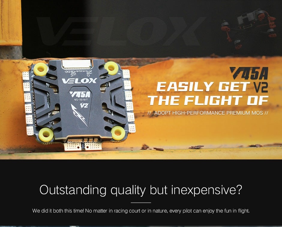T-Motor Velox V45A V2 3-6S 32Bit 4x45A ESC