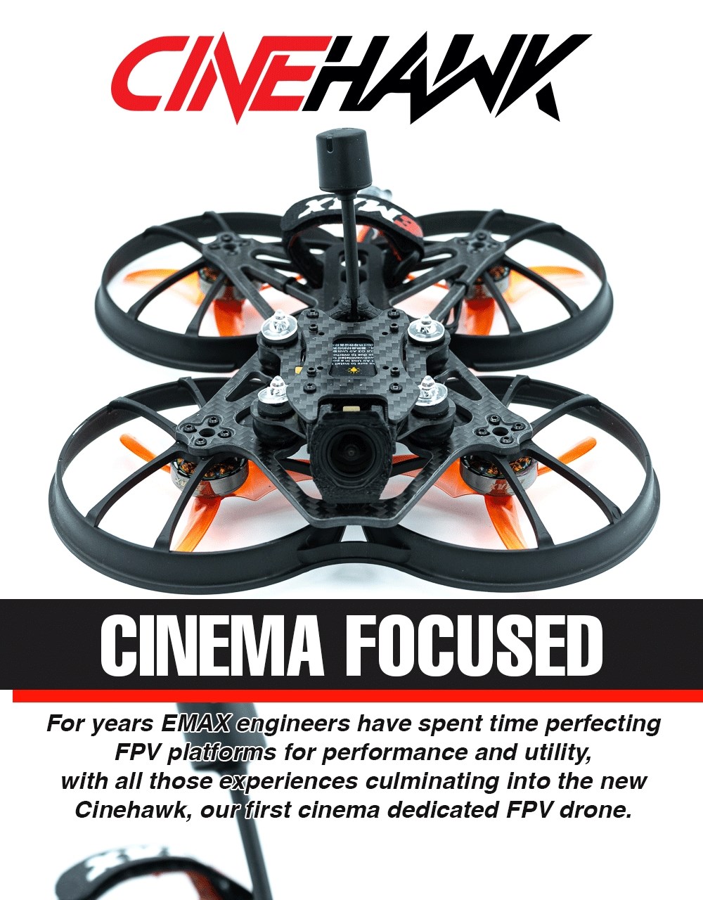 EMAX Cinehawk HD O3 3.5 tommer 4S FPV BNF ELRS