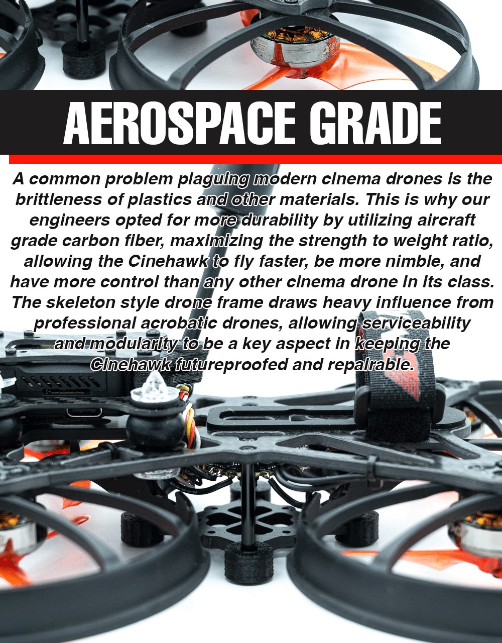 EMAX Cinehawk HD O3 3.5 tommer 4S FPV BNF ELRS