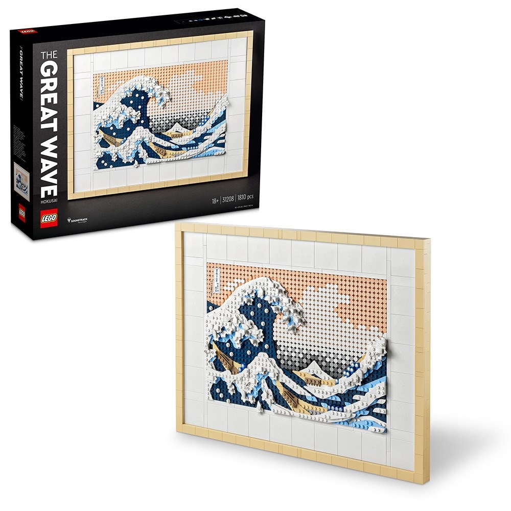 LEGO Kunst - Hokusai Den Store Blge ud for Kanaga