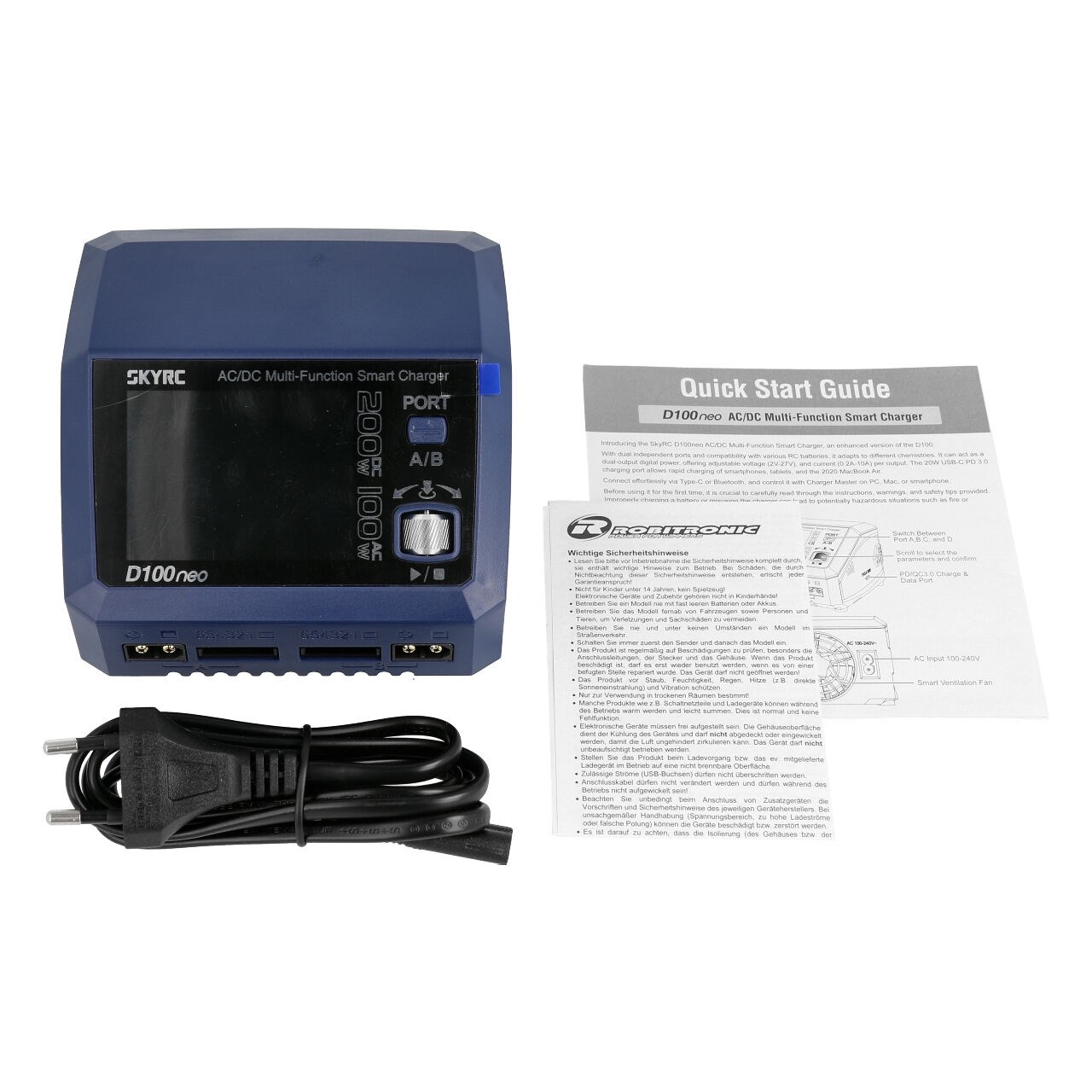 SkyRC D100 Neo Dobbelt computeroplader AC100W