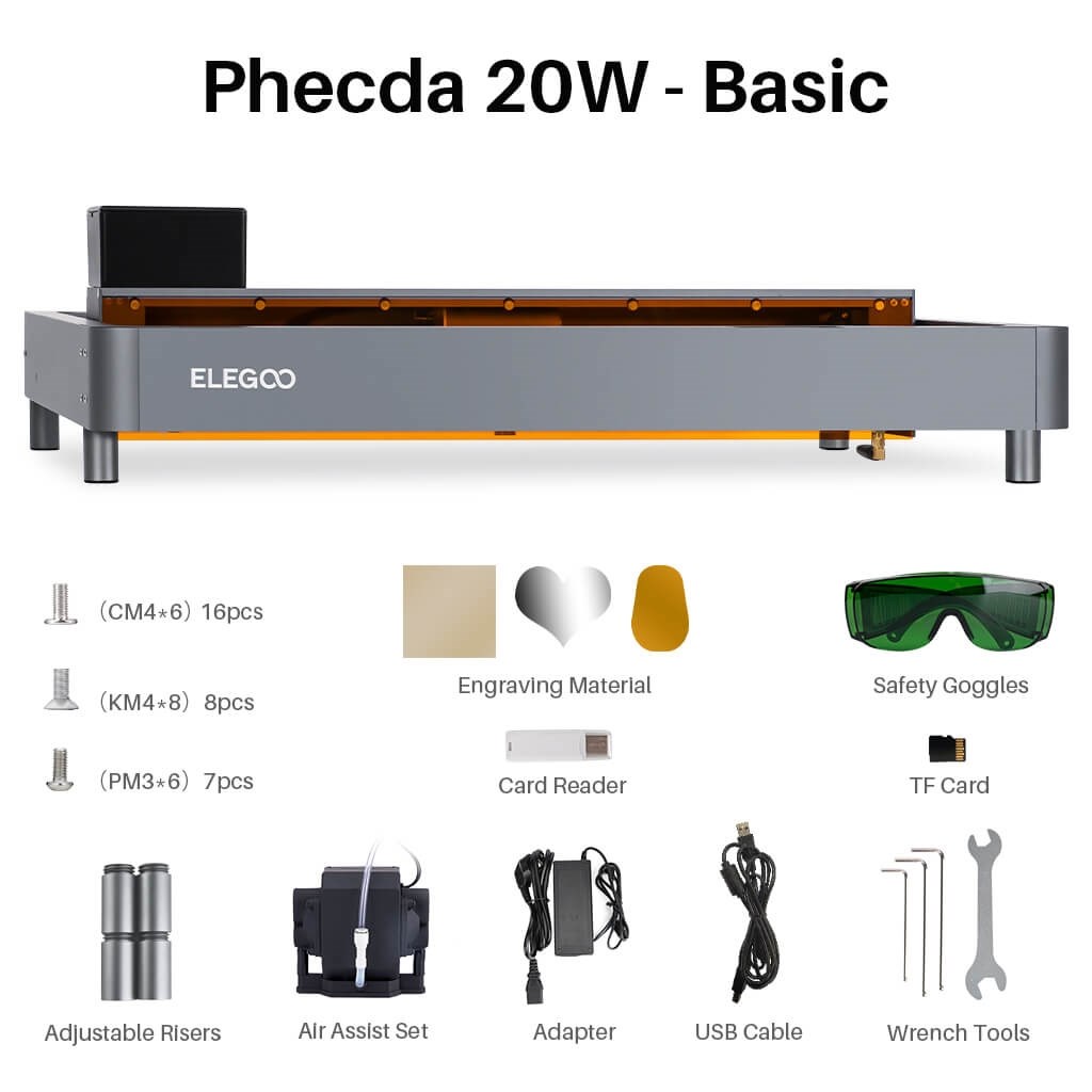 Elegoo Phecda lasergraver og -sk�rer - 20W