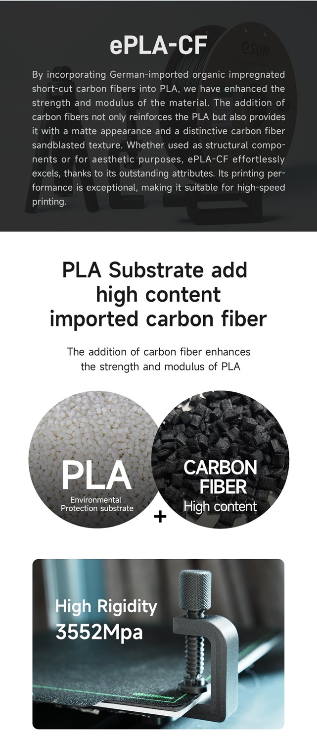 eSUN ePLA-CF 1.75 mm - 1 kg - Lilla