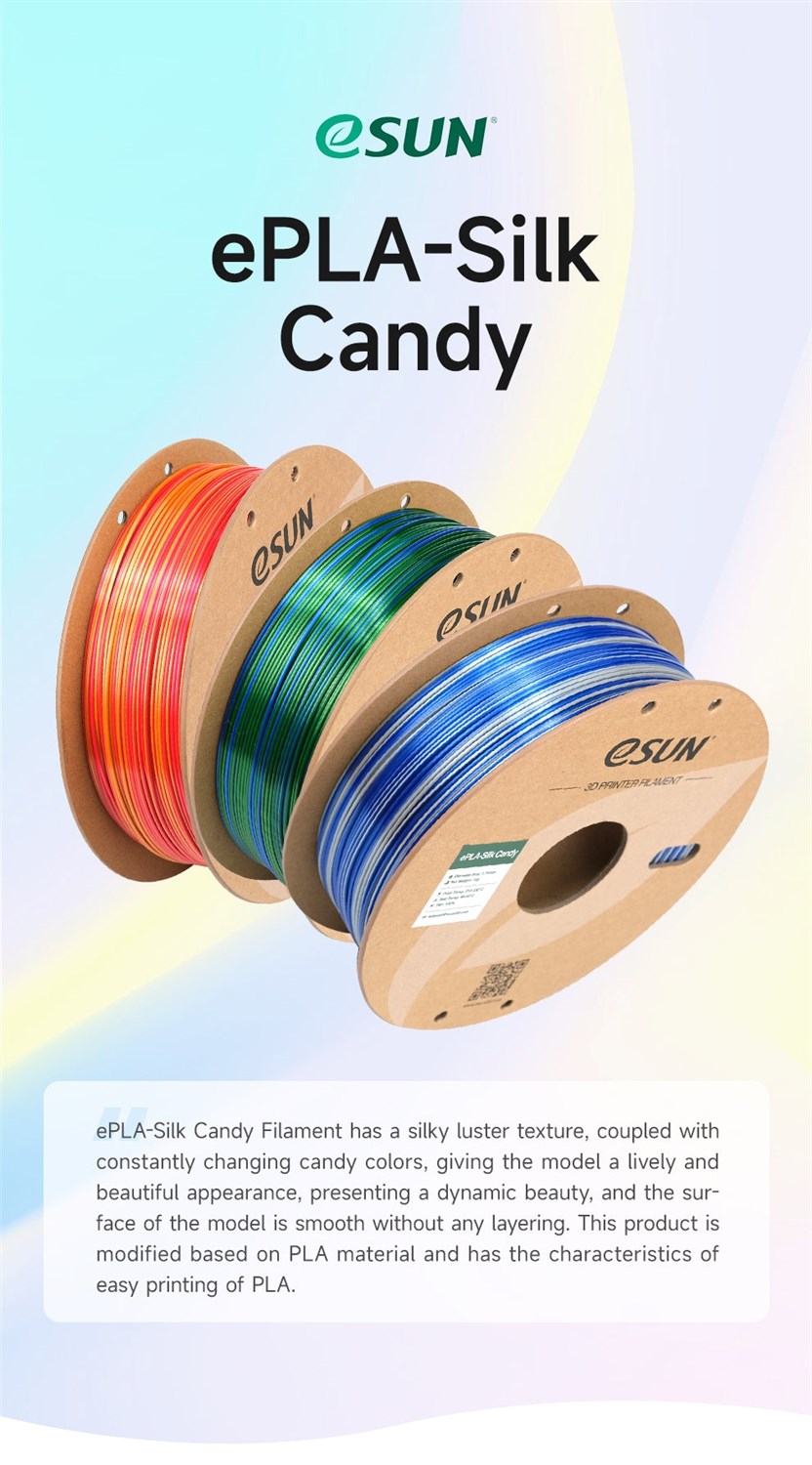 eSUN Silke Candy 1.75 mm 1 kg - Guld Bl Grn