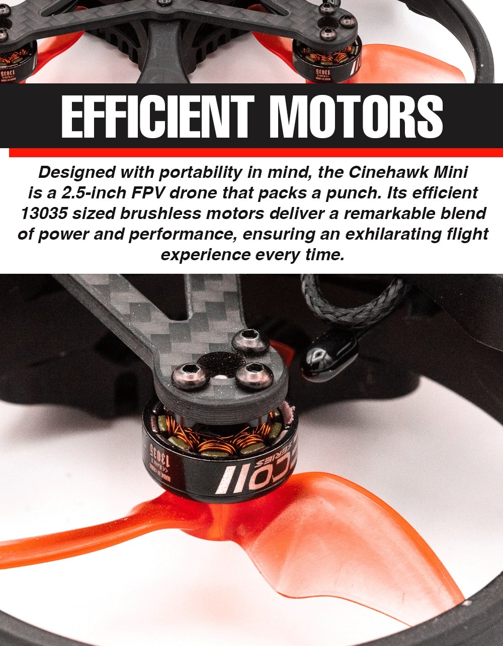 EMAX Cinehawk Mini O3 2.5 tommer 4S FPV BNF ELRS