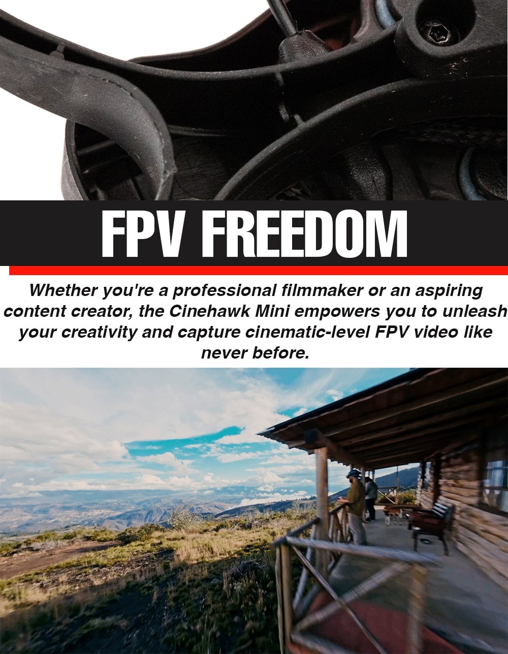 EMAX Cinehawk Mini O3 2.5 tommer 4S FPV BNF ELRS