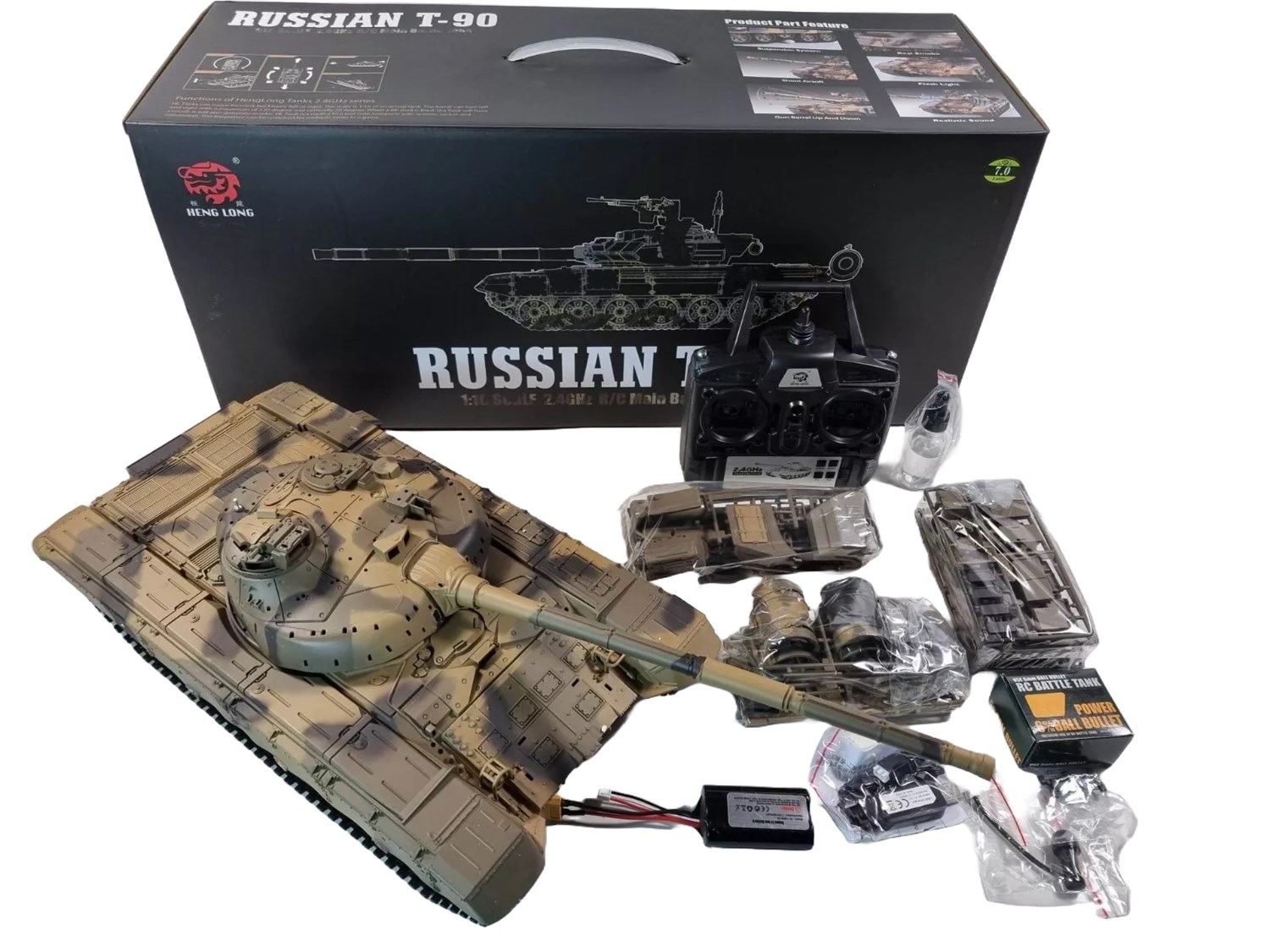 Battle Tank 1:16 - Russisk T90 - Airgun & IR