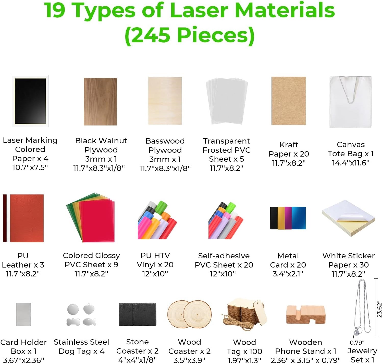 M1 Deluxe forbrugsstoffer Pakke 245 stk