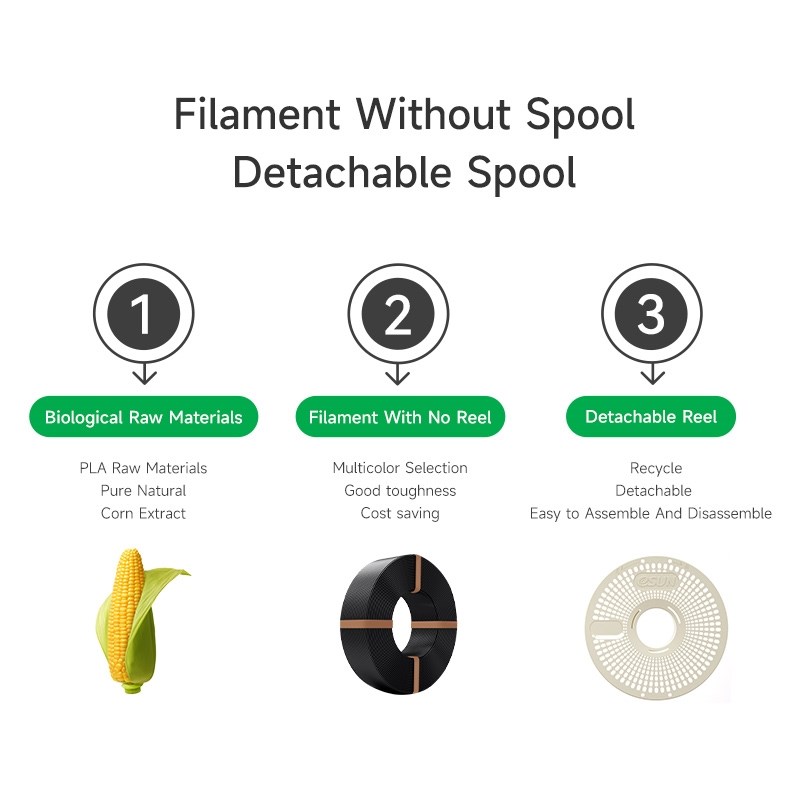 eSUN PLA+ Refill 1kg - Bone White