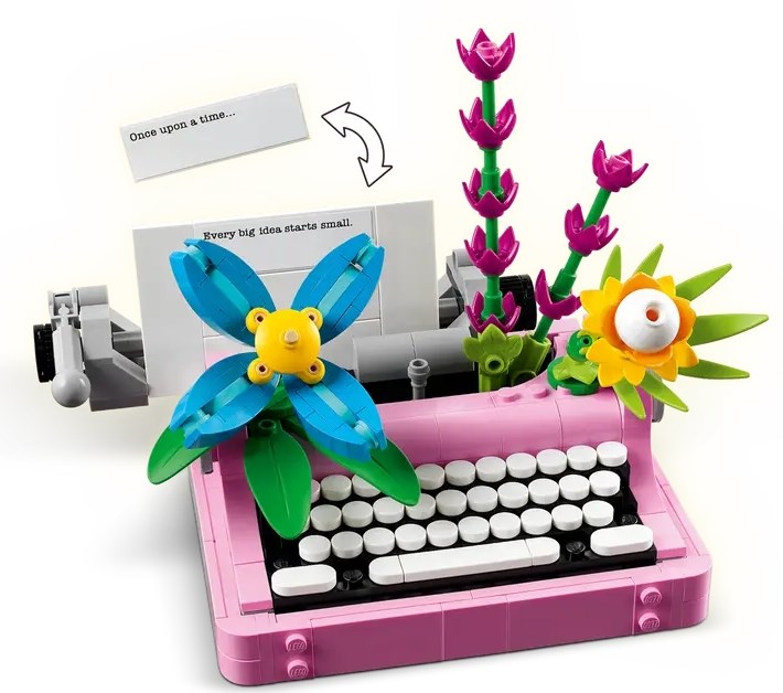 LEGO Skrivemaskine med blomster