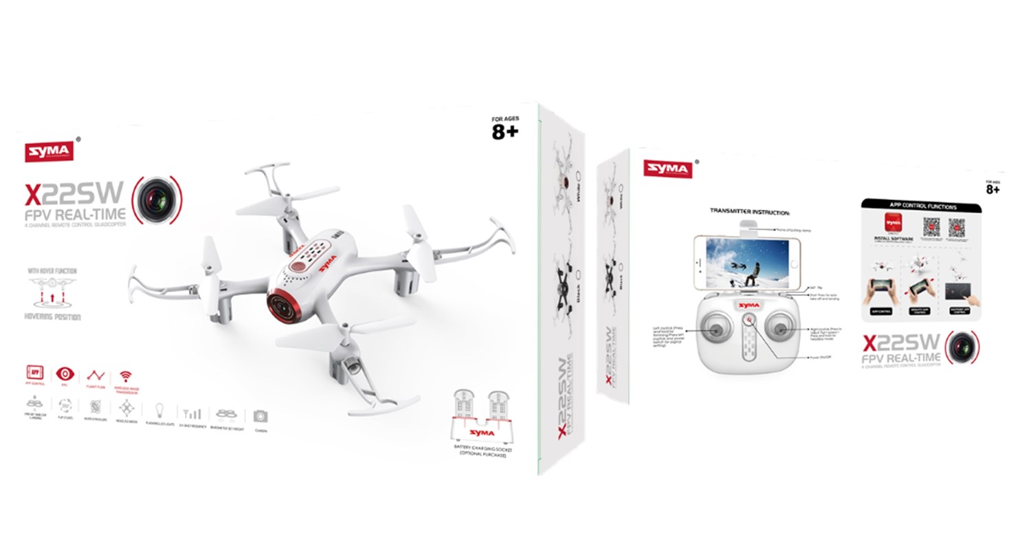 Syma Droner - X22SW m/kamera - Sort