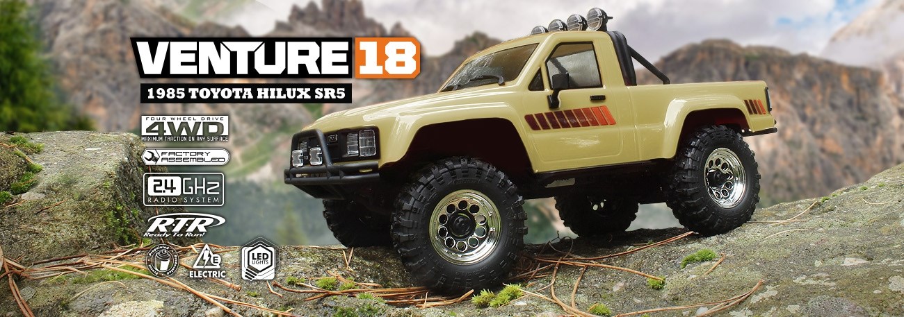 HPI Venture 18 Toyota Hilux SR5 RTR - Cremefarvet