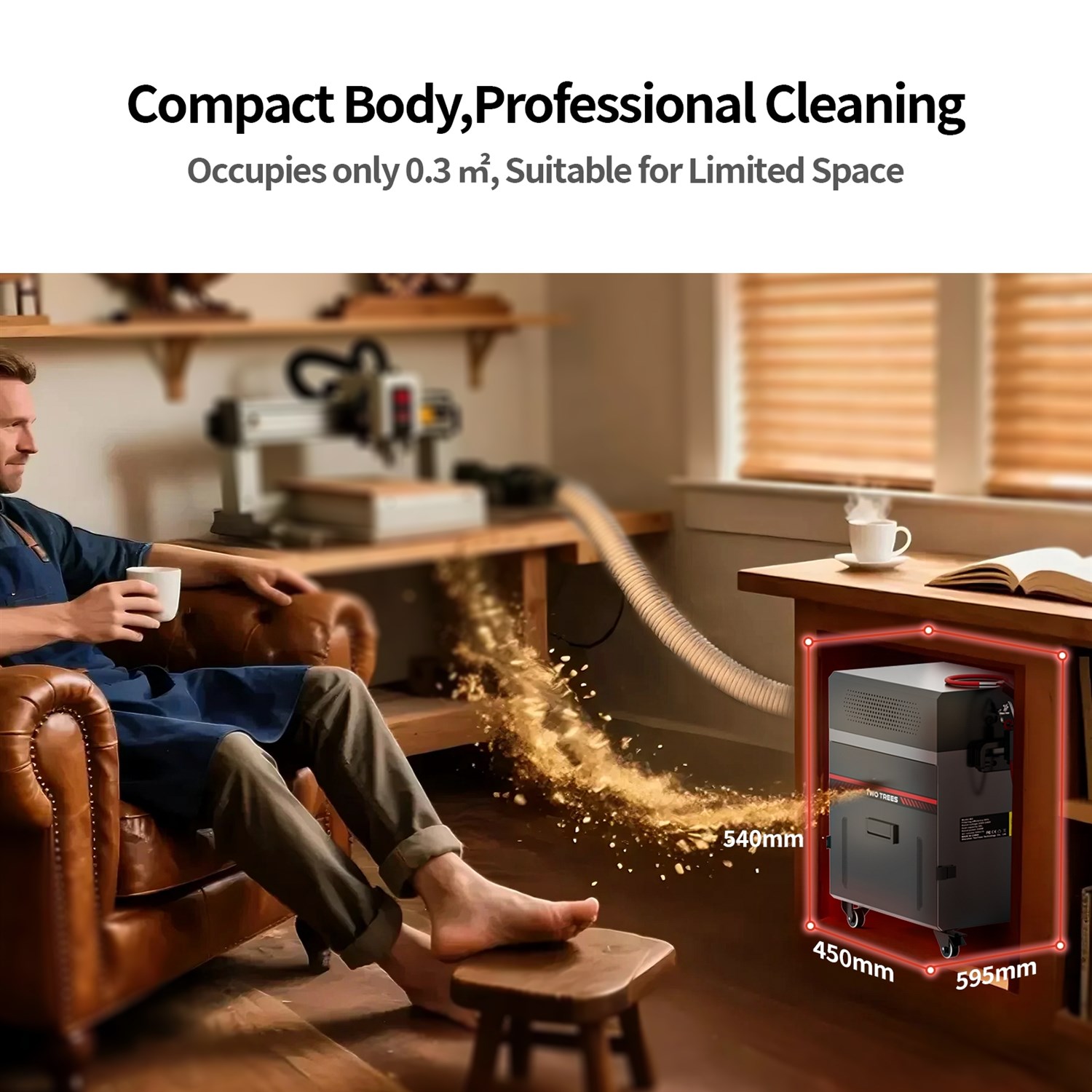 Twotrees CNC-maskine stvsuger M2