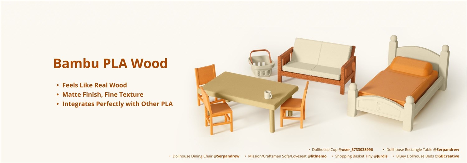 Bambu Lab PLA Tr� 1kg - Palisander