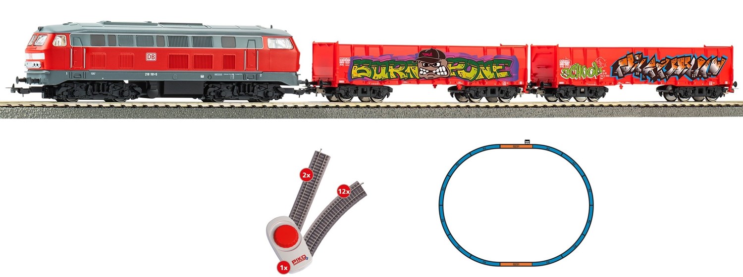 PIKO Tog Startsett - BR 218 Godstog