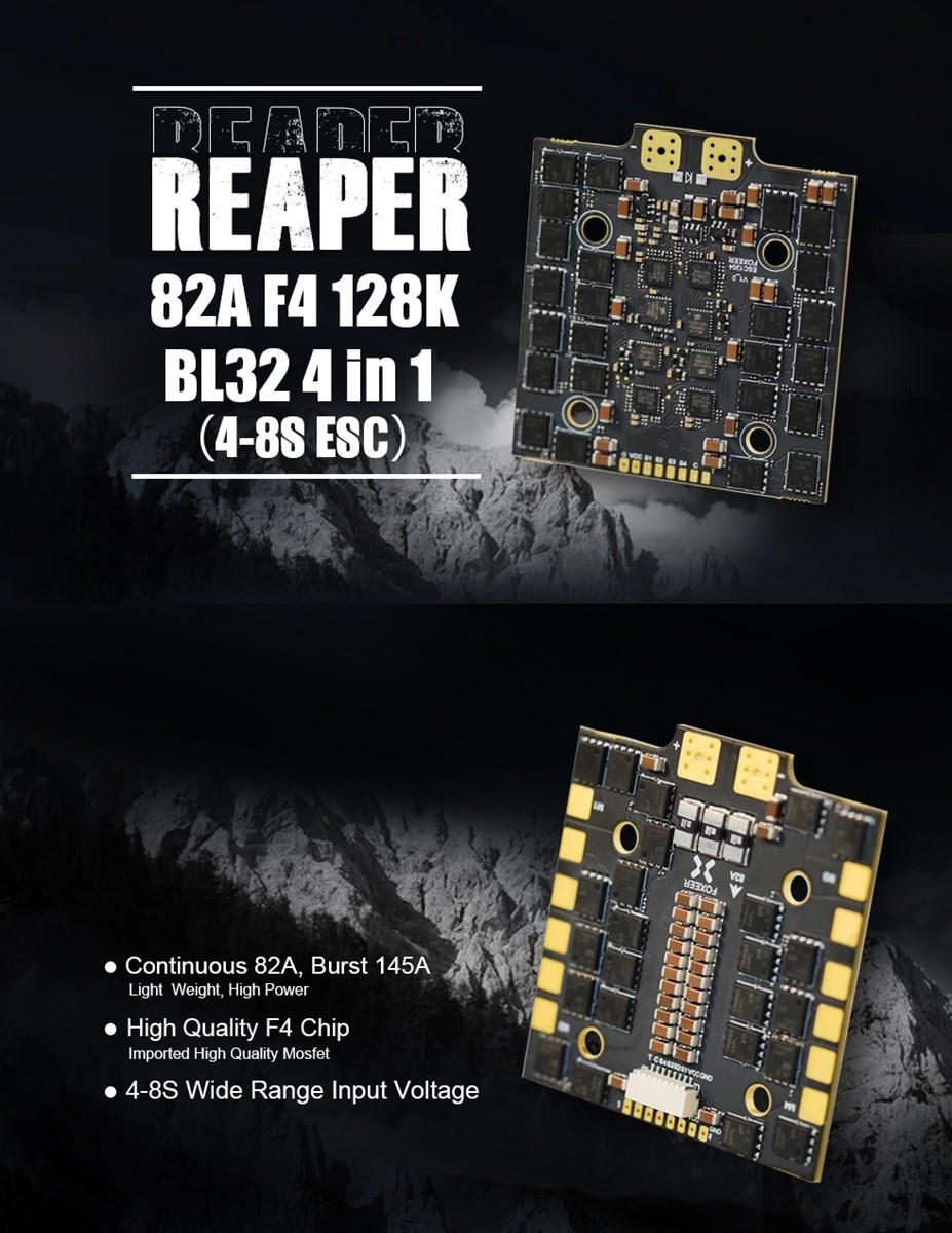 Foxeer Reaper V2 82A F4 128K BL32 4in1 4-8S ESC