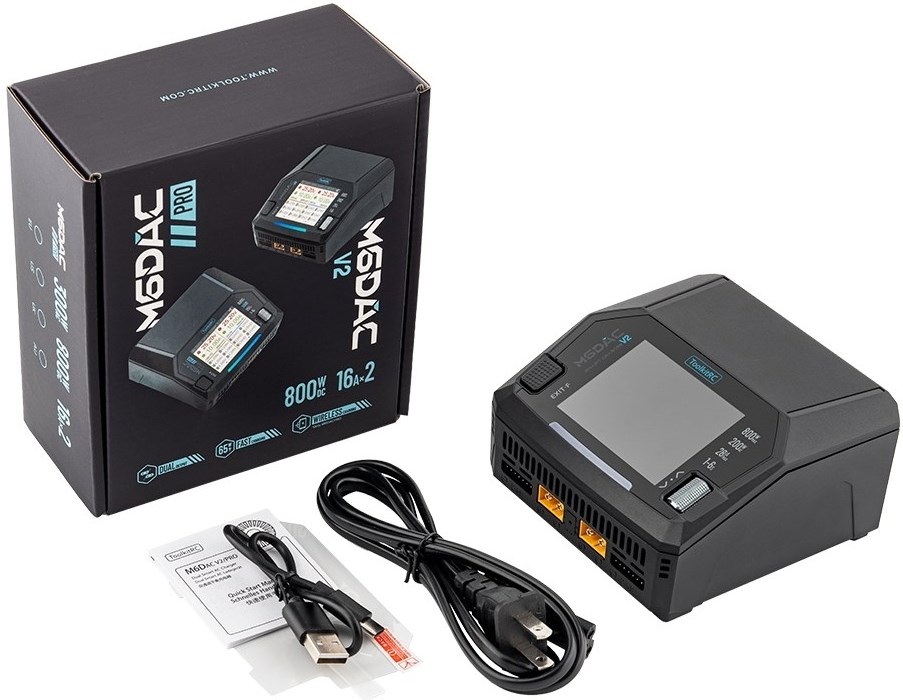 ToolkitRC M6DAC V2 2x400W AC/DC-oplader XT60