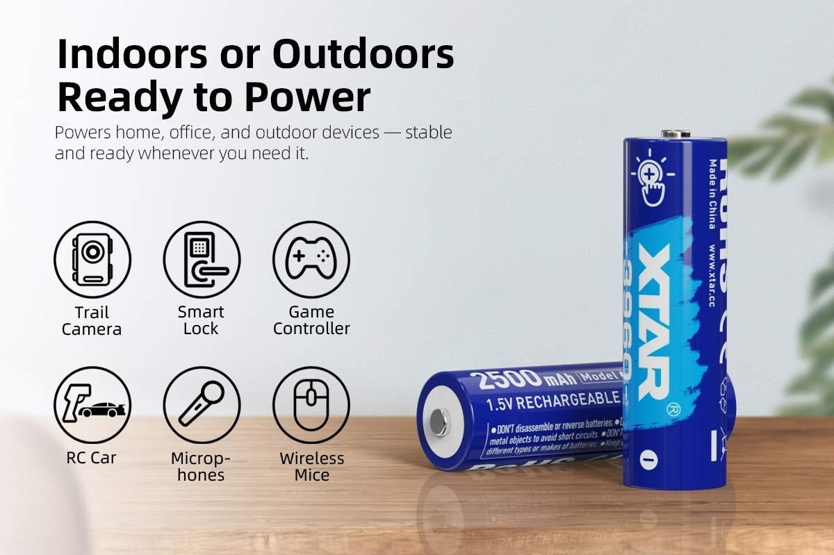 Xtar AA 1.5V 3960mWh batterier 4 stk.